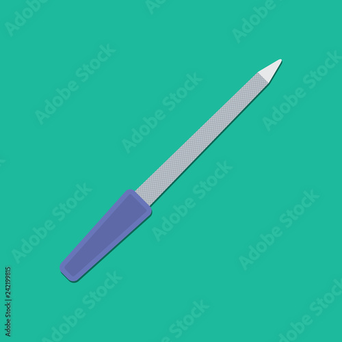 Flat icon of nail file or emery board.