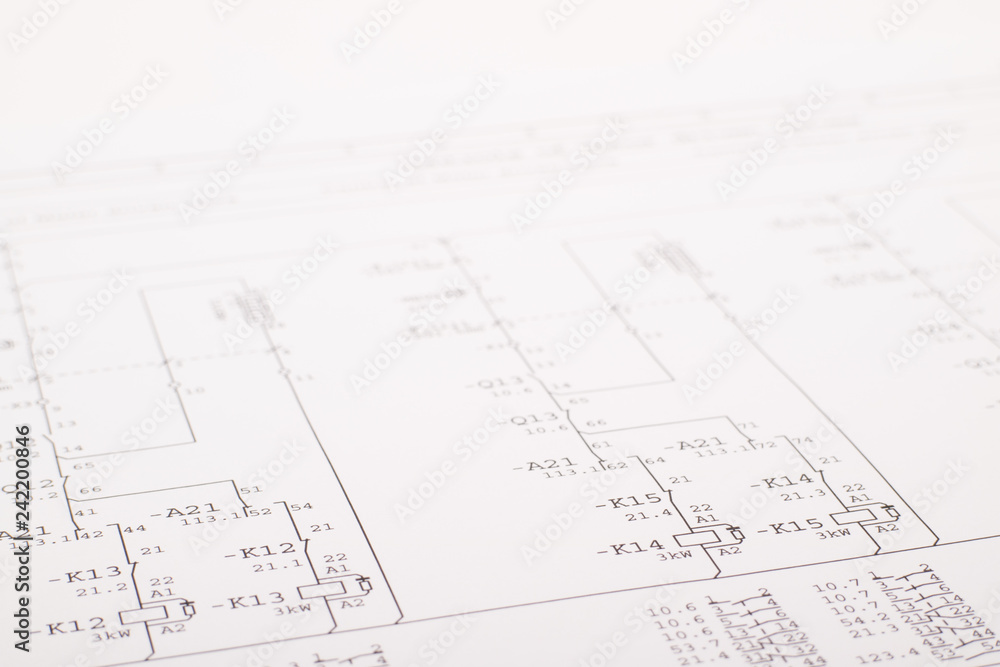 Electrical schematics of a relay control circle Electrical schematics of a relay control circle