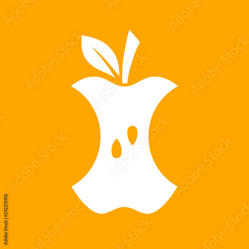 Apple core vector icon
