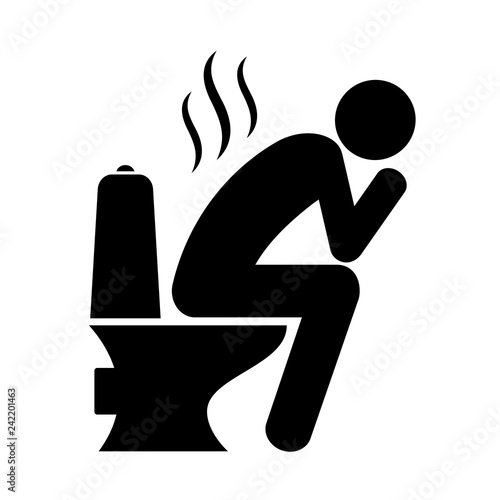 Constipation vector icon