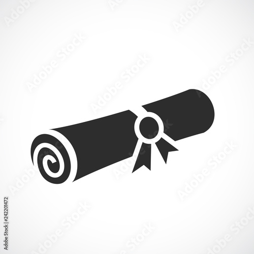 Old rolled paper certificate