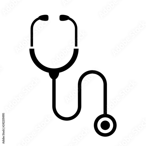 Abstract medical icon with stethescope photo