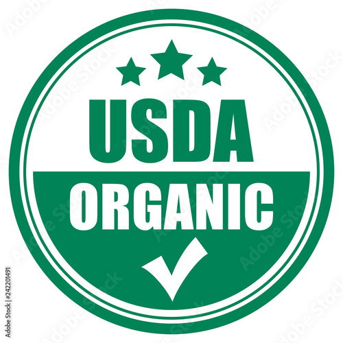 Usda organic vector icon