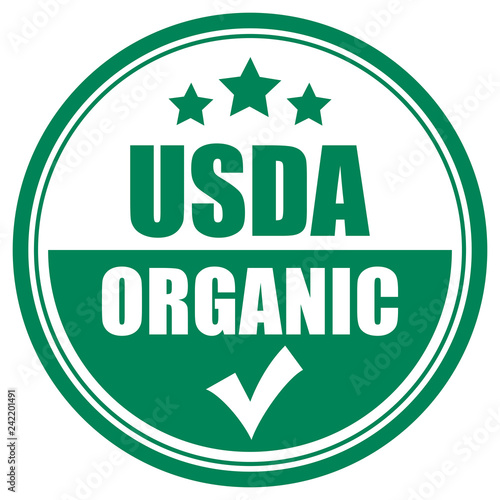 Usda organic vector icon photo