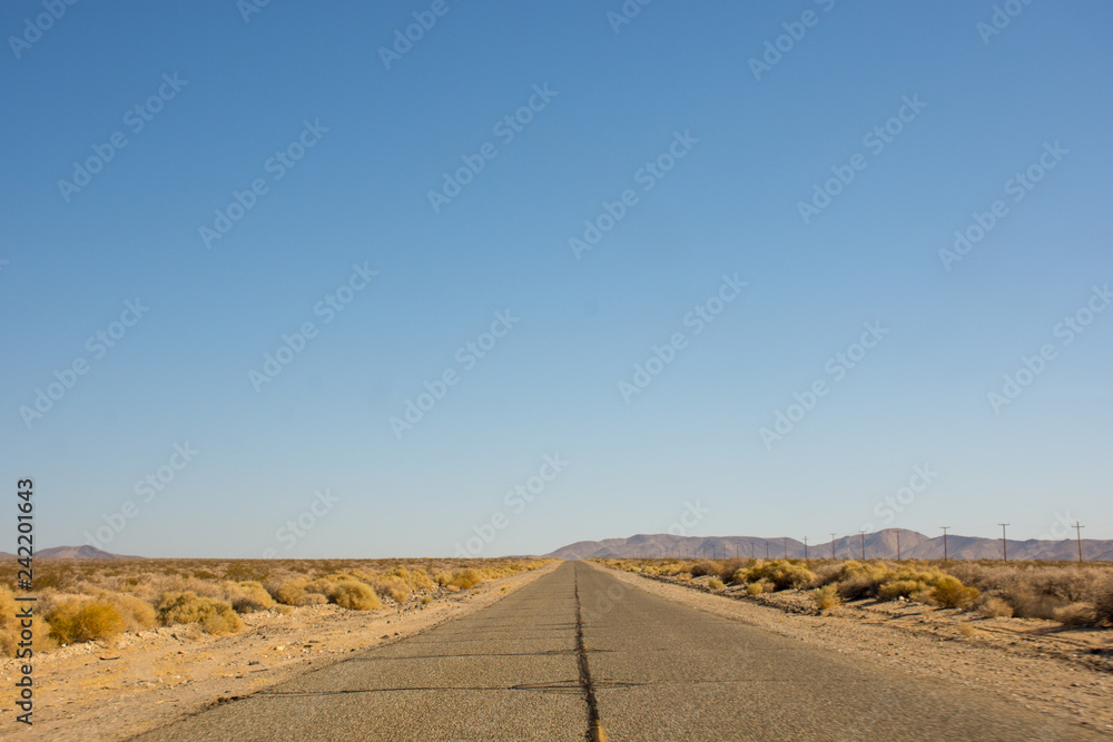 Strada americana nel deserto Strada americana nel deserto