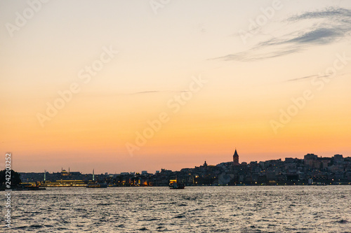 View over Istanbul during sunset