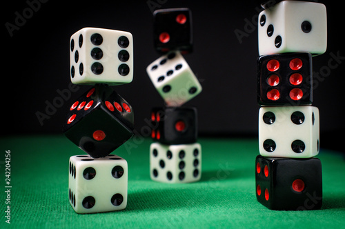 Photography Dice Stack Gambling Concept