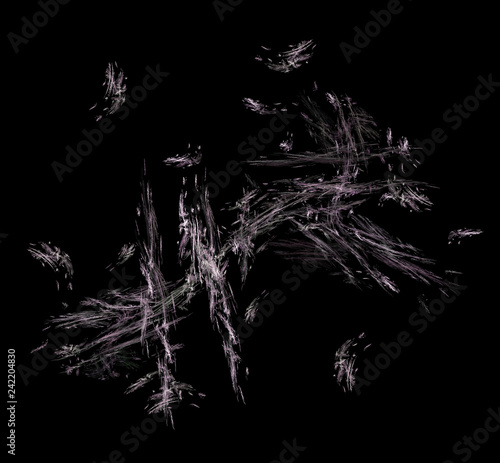 Fototapeta Naklejka Na Ścianę i Meble -  White Purple fractal background. Fantasy fractal texture. Digital art. 3D rendering. Computer generated image.