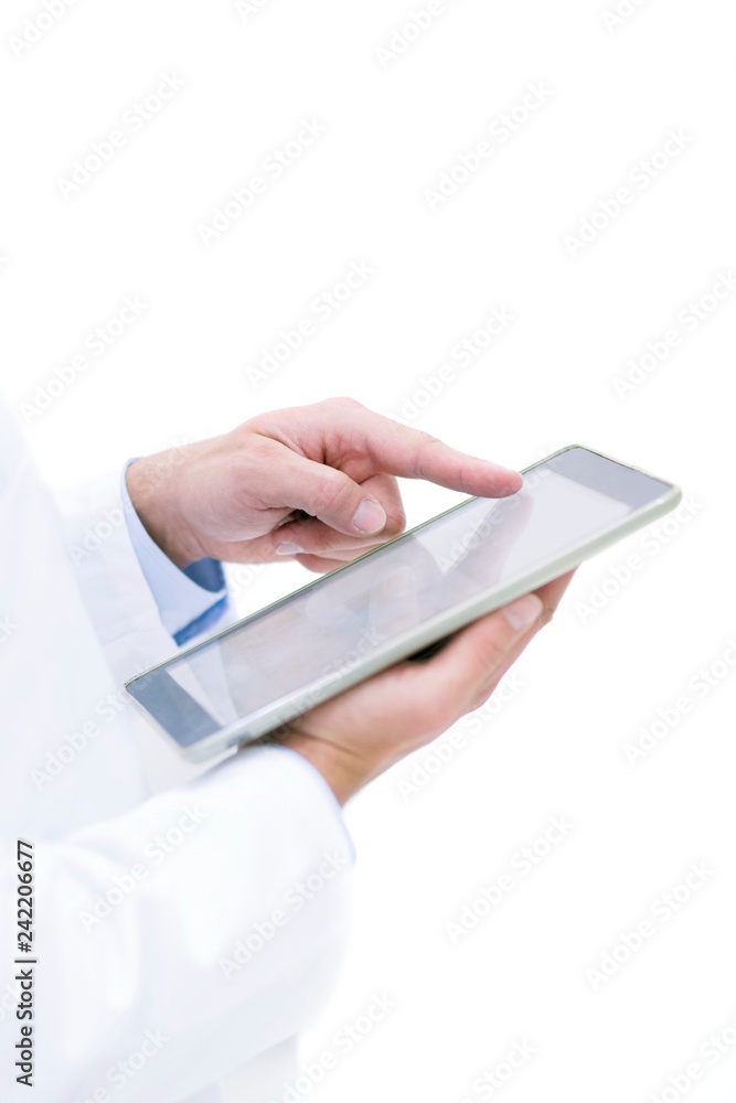 Doctor using digital tablet Doctor using digital tablet