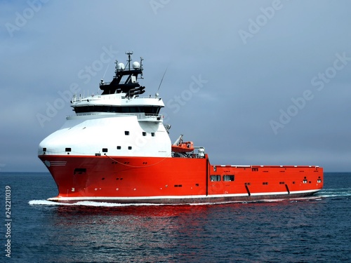 Supply Vessel Underway.