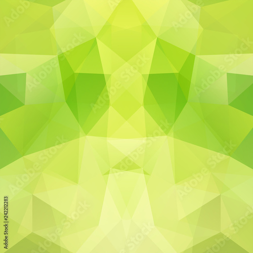 Abstract mosaic background. Triangle geometric background. Design elements. Vector illustration. Green color.