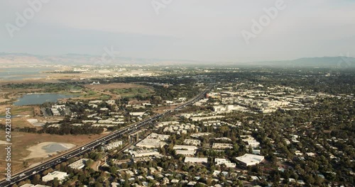 Aerial, town in Saratoga