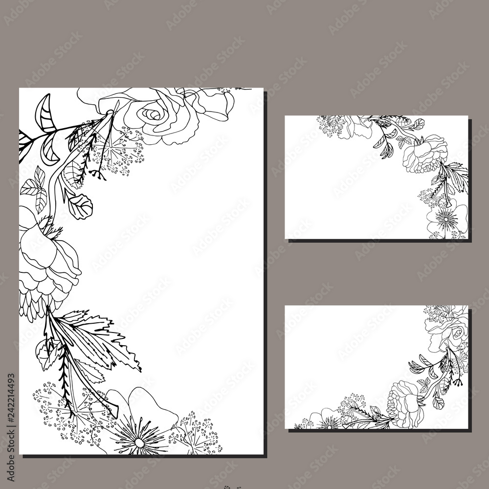 Obraz premium Template set or your design, greeting cards. 