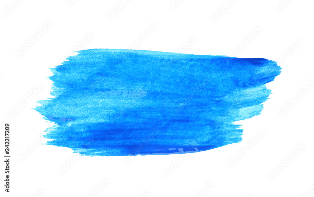 Naklejka premium Abstract brushstroke of blue paint isolated on white