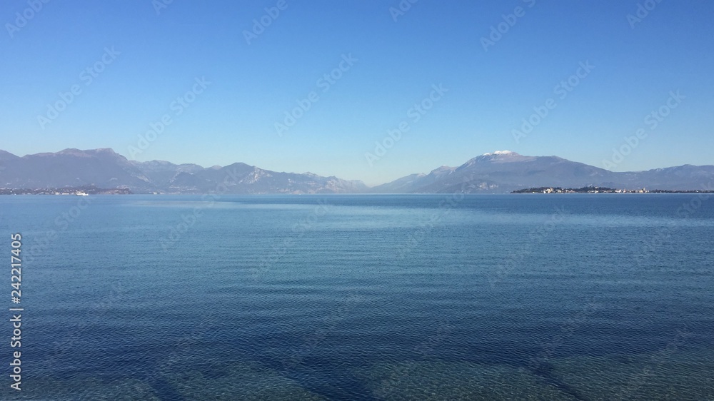 Lake garda view in january Lake garda view in january