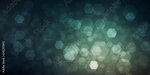 Abstract glowing hexagonal background