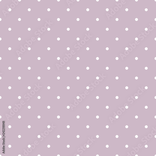 Pink and White Polka Dots Seamless Pattern - Classic white polka dots on light pink background seamless pattern