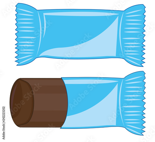 Chocolate sweetmeat in cover and without it