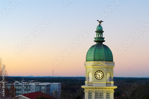 View on Athens, GA city hall and downtown photo