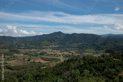 view of mountains at Pho Lang ka  Phayao Thailand.