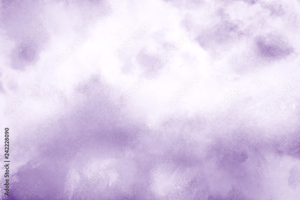 Violet ink and watercolor textures on white paper background. Paint leaks and ombre effects. Hand painted abstract image. Violet ink and watercolor textures on white paper background. Paint leaks and ombre effects. Hand painted abstract image.