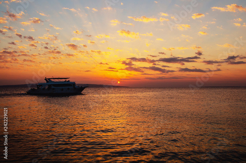 Beautiful sunrise in Egypt on the beach. © ukrolenochka