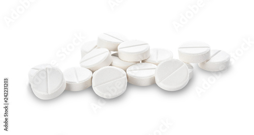 pills isolated on white background