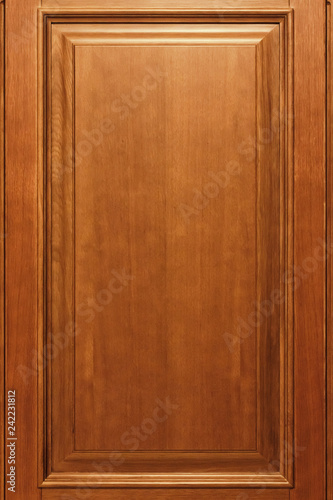 Front view of parts of the beautiful wooden door close up
