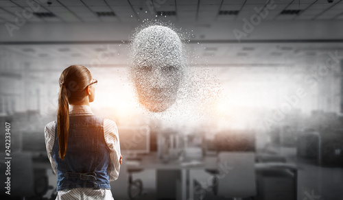 Fotografie Artificial intelligence and future technologies. Mixed media