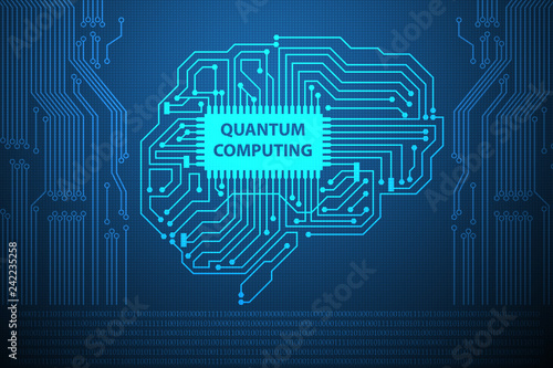 Quantum computing as modern technology concept photo