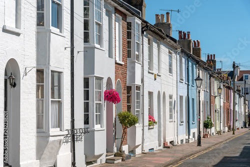 Billede på lærred Colorful serial houses seen in Brighton, England