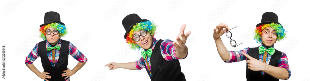Clown isolated on the white background Clown isolated on the white background