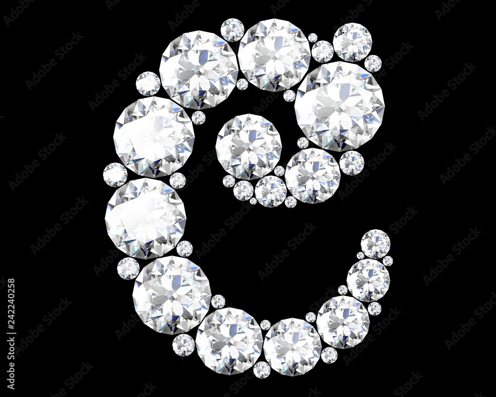 diamond letters with gemstones isolated on black (high resolution 3D image) - Illustration diamond letters with gemstones isolated on black (high resolution 3D image) - Illustration