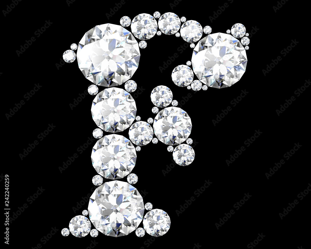 diamond letters with gemstones isolated on black (high resolution 3D image) - Illustration diamond letters with gemstones isolated on black (high resolution 3D image) - Illustration