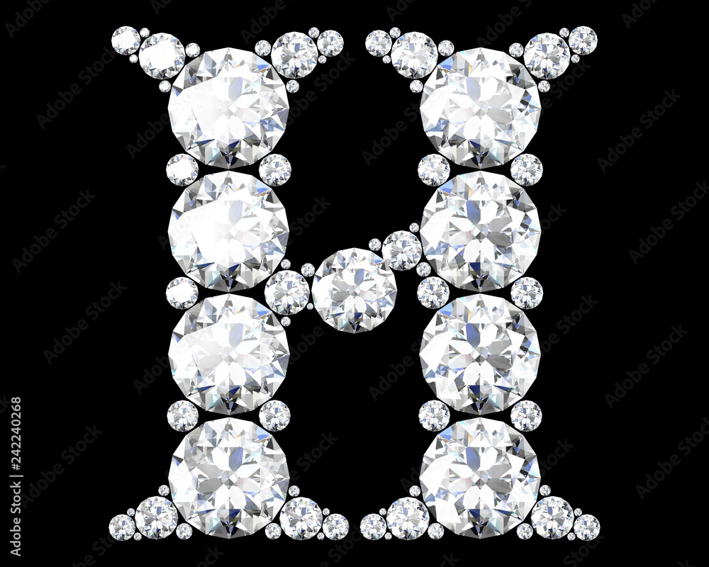 diamond letters with gemstones isolated on black (high resolution 3D image) - Illustration diamond letters with gemstones isolated on black (high resolution 3D image) - Illustration