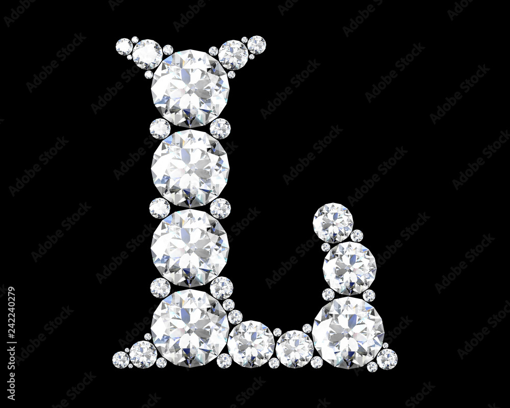 diamond letters with gemstones isolated on black (high resolution 3D image) - Illustration diamond letters with gemstones isolated on black (high resolution 3D image) - Illustration