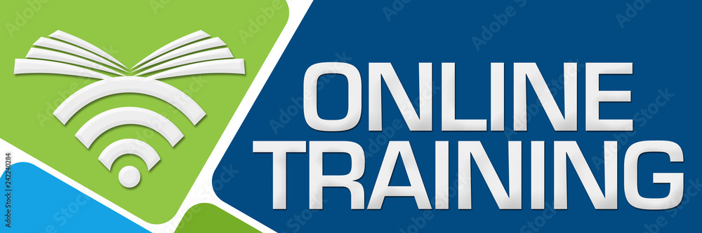 Online Training Green Blue Rounded Squares Online Training Green Blue Rounded Squares