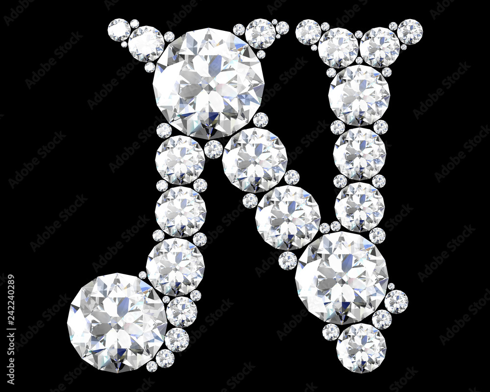 diamond letters with gemstones isolated on black (high resolution 3D image) - Illustration diamond letters with gemstones isolated on black (high resolution 3D image) - Illustration