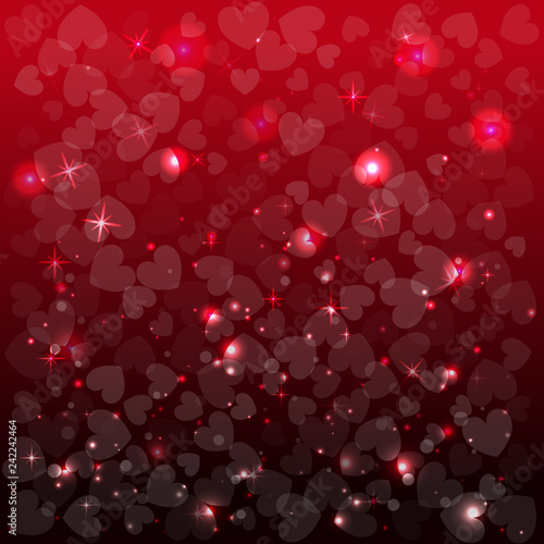 Abstract vector background with hearts