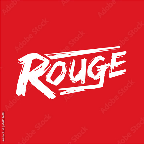 rouge logo design - vector