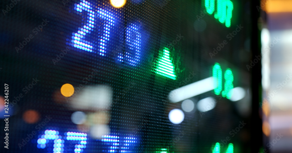 Display of Stock market quotes Display of Stock market quotes