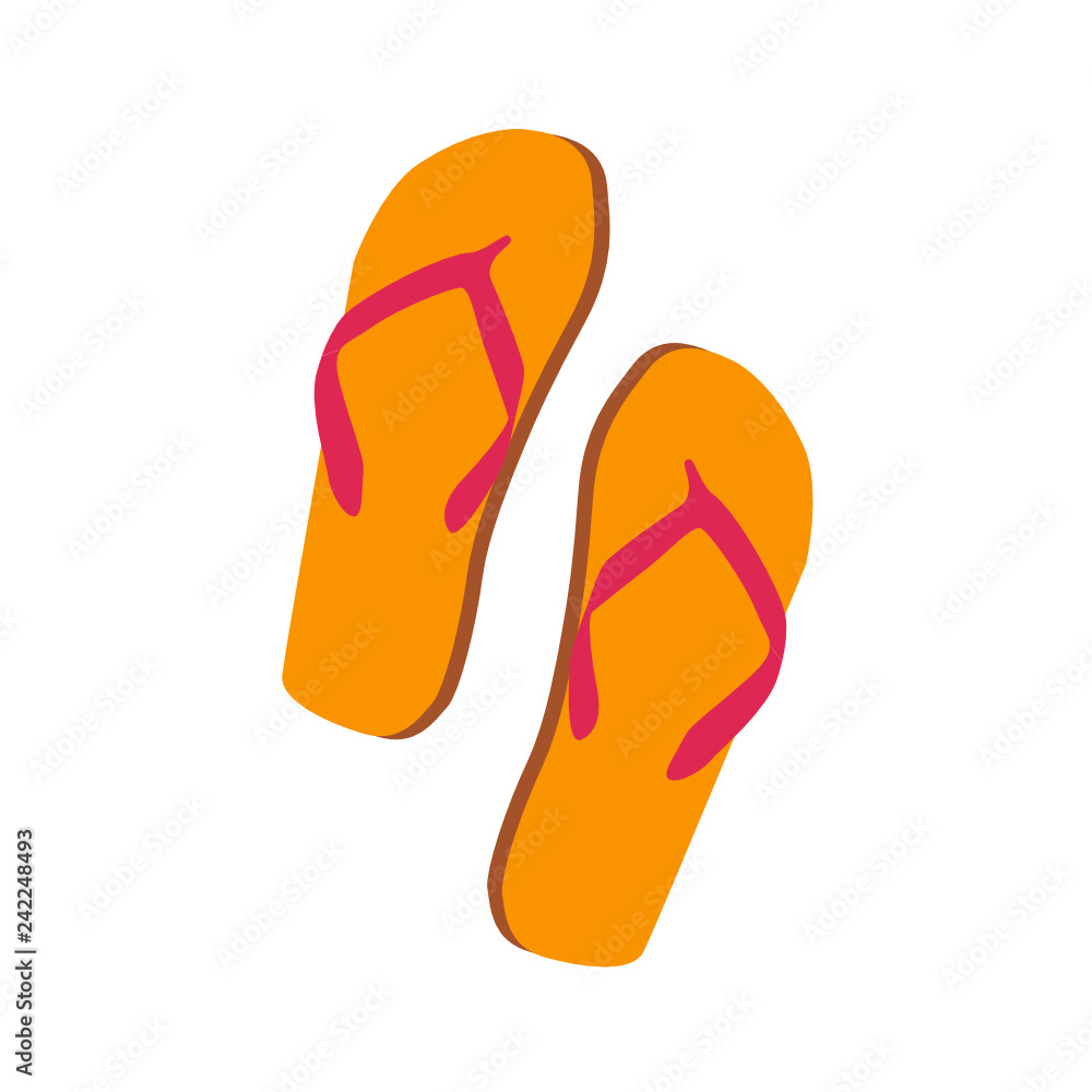 flip flops isolated on white background flip flops isolated on white background