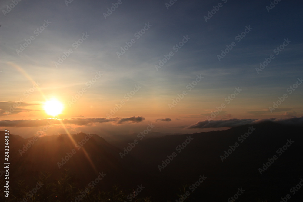 beutiful landsape sunrise over the Bromo mountain