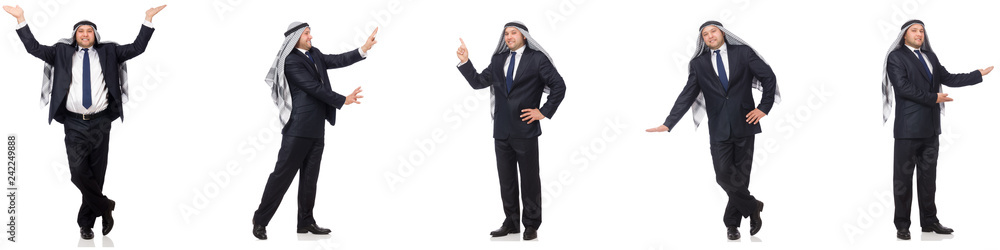 Arab businessman in suit isolated on white Arab businessman in suit isolated on white