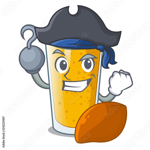 Pirate lassi mango in a cartoon glass