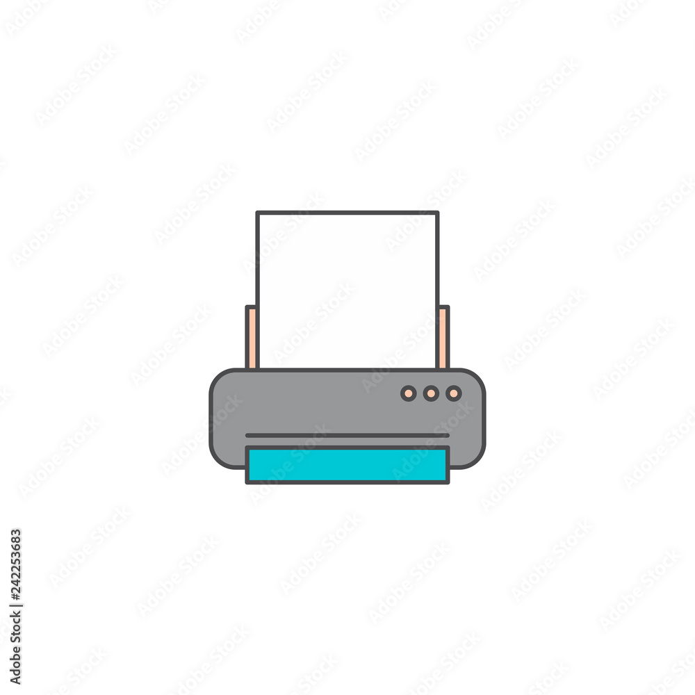 printer computer doodle cartoon vector art printer computer doodle cartoon vector art