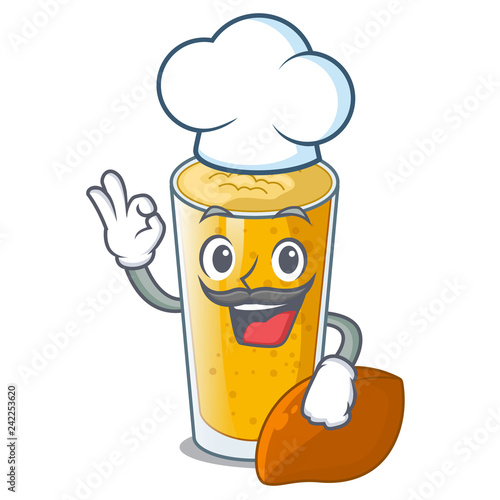 Chef lassi mango in a cartoon bottle
