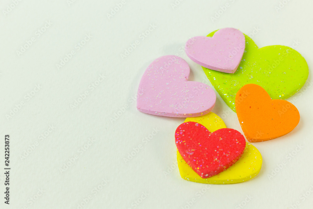 Fototapeta premium The heart on white background for valentine content.