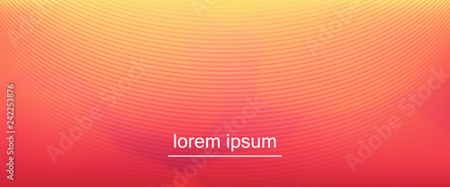 Soft coral horizontal gradient background with blurred fluid effect. Vector illustration