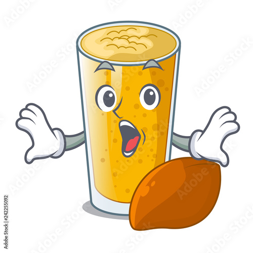 Surprised lassi mango on the mascot table
